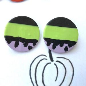 New Handmade “Slimy” Large Halloween Studs